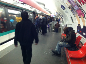 At the Metro station