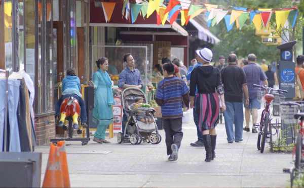 A scene from Frederick Wiseman’s IN JACKSON HEIGHTS, opening N